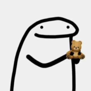 ✨ florkofcows, personagem, boneco palito, ursinho de pelúcia, fofo, adorável whatsapp sticker