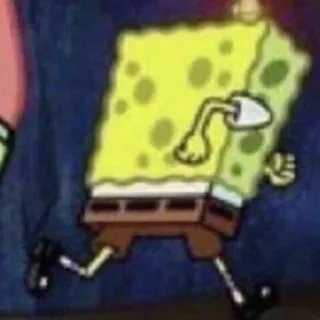 🏃‍♂ Spongebob Squarepants Спанч Боб, Мультфильм, Смешной, Бег telegram sticker