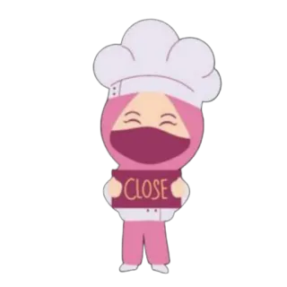 🍦 CLOSE chef, restaurante, cocina, cerrado, cerrado, letrero, comida, panadería telegram sticker