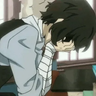 🤦‍♂ Osamu Dazai Bungo Stray Dogs Anime, Vendas, Triste, Personaje, Manga whatsapp sticker