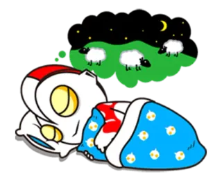 😴 tidur, tidur, domba, bantal, mimpi telegram sticker