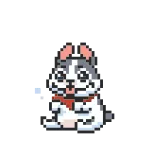 🐶 Pixel art, Chó, Động vật, Dễ thương, Nhãn dán, Phim hoạt hình telegram sticker