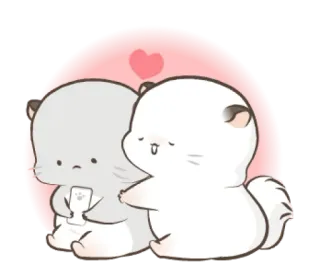 🥰 carino, animali, cincillà, amore, cartoni animati telegram sticker