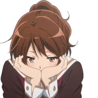😕 Anime Mädchen, Traurig, Süß, Cartoon, Müde telegram sticker
