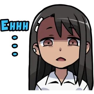 😐 Nagatoro Don't Toy with Me, Miss Nagatoro EHHH... Аниме, Манга, Нагаторо, Выражение, Раздраженный telegram sticker