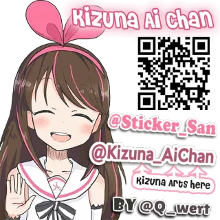 ℹ️ Kizuna AI Kizuna Ai chan
@Sticker_San
@Kizuna_AiChan
Kizuna Arts here
BY@Q_wert Kizuna AI, Anime, Youtuber Virtual, VTuber, Fofo, Arte, Fanart whatsapp sticker
