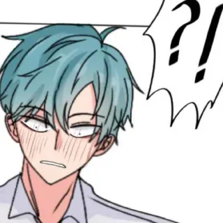 😄 ?! Anime, Manga, Question, Confus, Choqué, Expression whatsapp sticker
