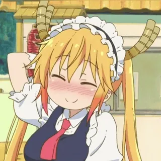 😅 Tohru Miss Kobayashi's Dragon Maid Аниме, Дракон, Горничная, Тору, Милый, Каваий telegram sticker