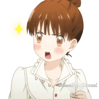 😲 @SwallowZip Anime, Cô gái, Hoạt hình, Dễ thương, Lấp lánh telegram sticker