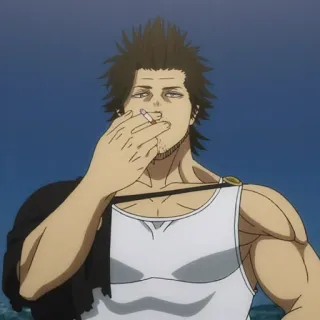 🚬 Yami Sukehiro Black Clover Anime, Personnage, Yami Sukehiro, Black Clover, Fumeur telegram sticker