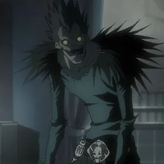 🍎 Ryuk Death Note Anime, Monstro, Demônio, Desenho animado telegram sticker