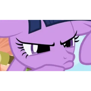 ❤️ Twilight Sparkle My Little Pony Cartoon, Pony, Wütend, Ausdruck, Süß, Freundschaft, Magie telegram sticker