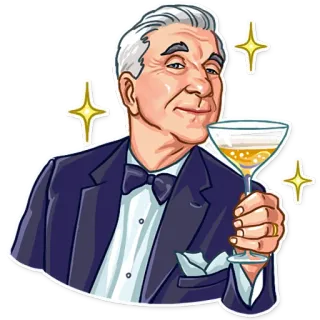 Leslie Nielsen telegram stickers