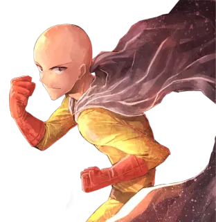 👊 Saitama One-Punch Man Anime, One-Punch Man, Saitama, Herói, Mangá, Careca telegram sticker