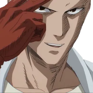 🚶‍♂ Saitama One-Punch Man Аниме, Герой, Сайтама, Ванпанчмен, Лысый, Серьезный telegram sticker