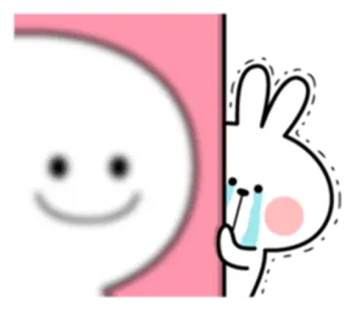 😭 süß, Hase, Tränen, traurig, Cartoon, Emoji, Sticker whatsapp sticker