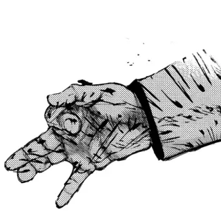 ⛓ mão, gesto, sangue, violência, ofensivo telegram sticker