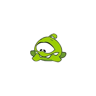 😔 Om Nom Cut the Rope Om Nom, Cut the Rope, green monster, cute, cartoon telegram sticker