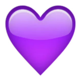 💜 сердце, фиолетовый, любовь, эмодзи, форма, привязанность, романтический telegram sticker
