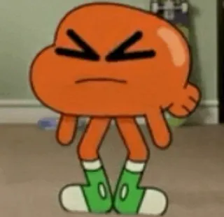 😁 Darwin Watterson The Amazing World of Gumball cartoon, animated, fish, anthropomorphic, Darwin, Gumball whatsapp sticker