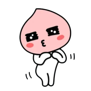 😚 fofo, pêssego, beijo, desenho animado, kawaii telegram sticker