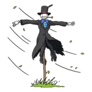 😐 Turnip Head Howl's Moving Castle scarecrow, anime, movie, ghibli, fantasy telegram sticker