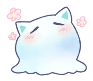 ☺️ kucing, lucu, kawaii, stiker, binatang, kartun, blob whatsapp sticker
