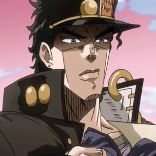 😨 Jotaro Kujo JoJo's Bizarre Adventure Anime, Manga, Jotaro Kujo, JoJo's Bizarre Adventure, Charakter, Japanische Animation telegram sticker