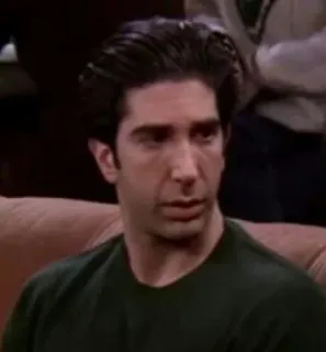 😐 Ross Geller Friends serial TV, sitcom, postać, telewizja, portret telegram sticker
