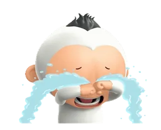 😭 crying, sad, tears, emotion, cartoon, upset, character, illustration whatsapp sticker