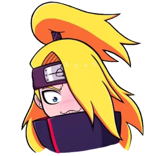 😳 Deidara Naruto deidara, naruto, anime, manga, aufkleber, cartoon, ninja whatsapp sticker