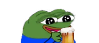 🍺 Pepe the Frog pepe, rana, birra, bere, felice telegram sticker