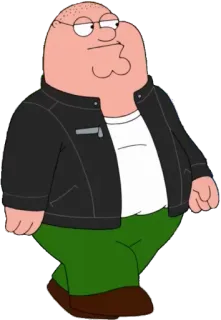 😝 Peter Griffin Family Guy 卡通, 喜剧, 动画, 彼得·格里芬, 电视剧 telegram sticker