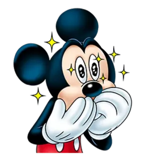 😻 Mickey Mouse cartone animato, topo, disney, personaggio, eccitato telegram sticker