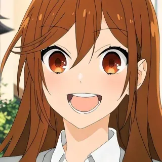 😁 Hori Kyouko Horimiya อนิเมะ, ผู้หญิง, ยิ้ม, มีความสุข, น่ารัก whatsapp sticker