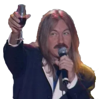 😑 hombre, vino, micrófono, brindis, traje telegram sticker