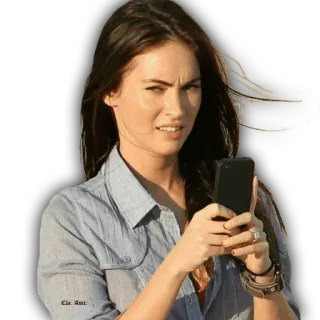 😨 Schauspielerin, Telefon, Frau, Promi, Ernst telegram sticker