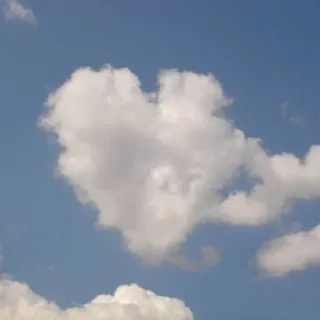 🤍 cloud, sky, heart, nature, weather telegram sticker