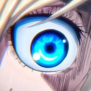 👁 目, アニメ, クローズアップ, 青, マンガ telegram sticker
