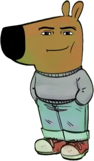 😌 การ์ตูน, สุนัข, ตัวละคร, ภาพเหมือน, ภาพประกอบ telegram sticker