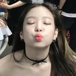 💚 woman, korean, cute, girl, choker, beauty, portrait telegram sticker