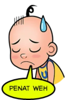 😪 PENAT WEH bébé, dessin animé, triste, épuisé, sueur telegram sticker