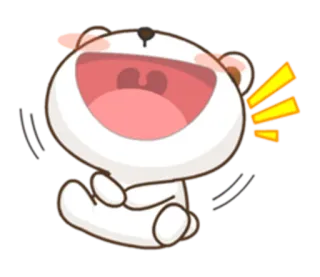 🤣 mono, oso, feliz, pegatina, emoji, dibujos animados telegram sticker