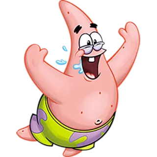 😅 Patrick Star Spongebob Squarepants patrick, stern, cartoon, glücklich, spongebob whatsapp sticker