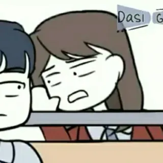 📍 Dasi 漫画, インドネシア語, テキスト, アニメ, 女の子 telegram sticker