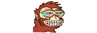 ☘ macaco, meme, chorando, sorrindo, engraçado telegram sticker