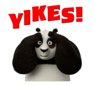 😝 YIKES! panda, yikes, worried, scared, shocked, surprise telegram sticker