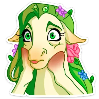 ☺️ fée, fantaisie, dessin animé, magie, nature, fleurs telegram sticker