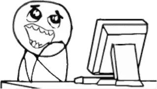 😌 meme, internet, computer, funny, reaction telegram sticker