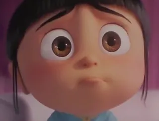 😢 Agnes Despicable Me desenho animado, animado, Agnes, Meu Malvado Favorito, triste telegram sticker